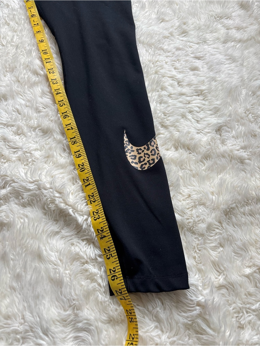 Nike Black Crewneck Sweatshirt with Leopard Swoosh and matching leggings - Picture 11 of 16